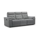 Juno 3 Seater Electric Recliner Sofa With Power Headrests in Amigo Granite Fabric