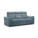 Juno 3 Seater Electric Recliner Sofa With Power Headrests in Amigo Mineral Fabric