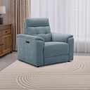 Juno Electric Recliner Armchair With Power Headrest in Amigo Mineral Fabric