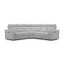 Juno Large Corner Electric Recliner Sofa With Power Headrests in Amigo Dove Fabric