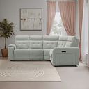 Juno Large Corner Electric Recliner Sofa With Power Headrests in Amigo Sage Fabric