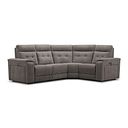 Juno Left Hand Corner Electric Recliner Sofa With Power Headrests in Amigo Cocoa Fabric
