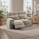 Leo 2 Seater Recliner Sofa in Descent Taupe Fabric