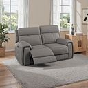 Leo 2 Seater Recliner Sofa in Elephant Grey Leather
