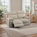 Leo 2 Seater Recliner Sofa in Pebble Leather
