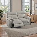 Leo 2 Seater Recliner Sofa in Taupe Leather