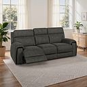 Leo 3 Seater Recliner Sofa in Billy Joe Grey Fabric