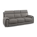 Leo 3 Seater Recliner Sofa in Elephant Grey Leather