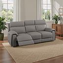 Leo 3 Seater Recliner Sofa in Elephant Grey Leather