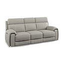 Leo 3 Seater Recliner Sofa in Taupe Leather