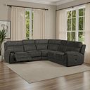 Leo Large Corner Recliner Sofa in Billy Joe Grey Fabric