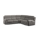 Leo Large Corner Recliner Sofa in Elephant Grey Leather