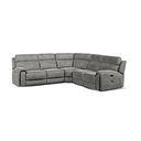 Leo Large Corner Recliner Sofa in Maldives Dark Grey Fabric