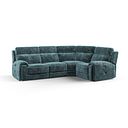 Leo Left Hand Corner Recliner Sofa in Descent Blue Fabric