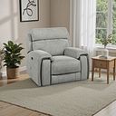 Leo Recliner Armchair in Billy Joe Dove Grey Fabric
