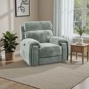 Leo Recliner Armchair in Descent Pewter Fabric