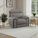 Leo Recliner Armchair in Elephant Grey Leather