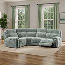 Leo Right Hand Corner Recliner Sofa in Descent Pewter Fabric
