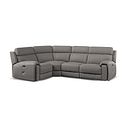 Leo Right Hand Corner Recliner Sofa in Elephant Grey Leather