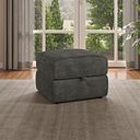Leo Storage Footstool in Billy Joe Grey Fabric