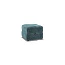 Leo Storage Footstool in Descent Blue Fabric