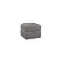 Leo Storage Footstool in Elephant Grey Leather