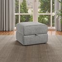Leo Storage Footstool in Maldives Dark Grey Fabric