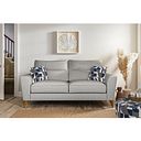 Levi 3 Seater Sofa in Barley Silver Fabric with Asher Ocean Scatters