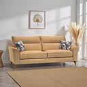 Levi 4 Seater Sofa in Barley Citrus Fabric with Asher Natural Scatters