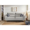 Levi 4 Seater Sofa in Barley Silver Fabric with Asher Ocean Scatters