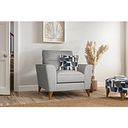 Levi Armchair in Barley Silver Fabric with Asher Ocean Scatter