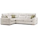 Lorenzo Right Hand Corner Sofa in Paolo Cream Fabric with Fern Scatter Cushions