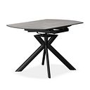Lucia Ceramic Extending 4-6 Seater Swivel Dining Table in Matt Grey