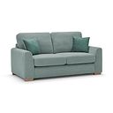 Ludlow 2 Seater Sofa in Ceriale Aqua Fabric with Forest Scatter Cushions