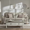 Ludlow 4 Seater Sofa in Ceriale Biscuit Fabric with Truffle Scatter Cushions