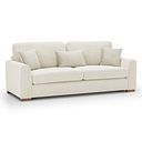 Ludlow 4 Seater Sofa in Ceriale Cream Fabric with Oyster Scatter Cushions