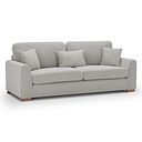 Ludlow 4 Seater Sofa in Ceriale Silver Fabric with Dove Scatter Cushions
