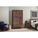 Madison Solid Hardwood and Metal Double Wardrobe