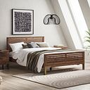 Madison  Solid Hardwood and Metal King-Size Bed