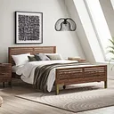 Madison  Solid Hardwood and Metal King-Size Bed