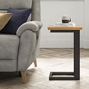 Maine Natural Solid Oak & Metal Side table