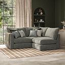 Malvern 3 Seat Left Hand Modular Corner Sofa in Olive Green fabric - Group 6