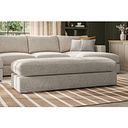 Malvern Large Fender Footstool in Beige fabric