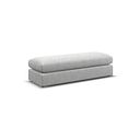 Malvern Large Fender Footstool in Silver fabric