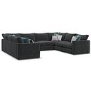 Malvern Large U-Shape Modular Corner Sofa in Charcoal fabric - Group 11