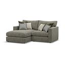 Malvern Modular 2 Seater Left Hand Compact Chaise Sofa in Olive Green fabric - Group 12
