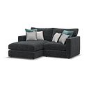 Malvern Modular 2 Seater Left Hand Compact Chaise Sofa in Charcoal fabric - Group 12