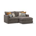 Malvern Modular 2 Seater Right Hand Compact Chaise Sofa in Brown fabric - Group 13