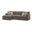 Malvern Modular 3 Seater Left Hand Chaise Sofa in Brown fabric - Group 14