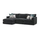 Malvern Modular 3 Seater Left Hand Chaise Sofa in Charcoal fabric - Group 14